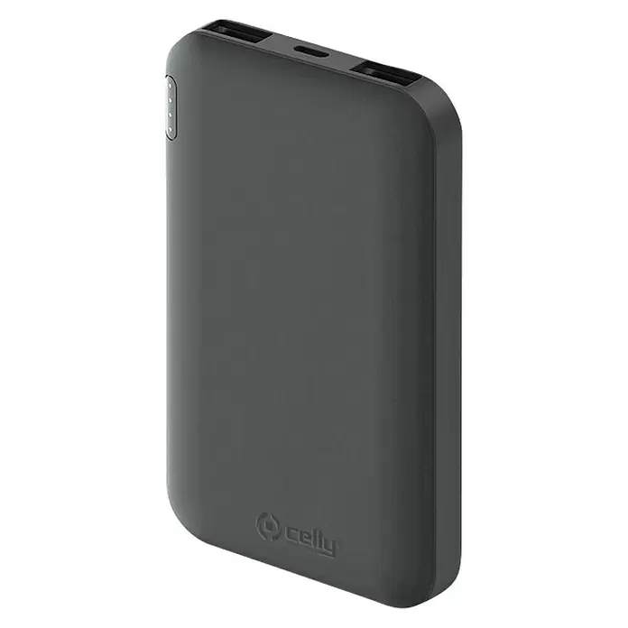 Celly Powerbank Energy 5000 mAh - Zwart - Diagonaal zicht