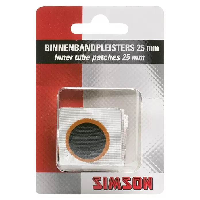 Simson Bandenreparatieset pleisters 25 mm - 8 st. - Vooraanzicht