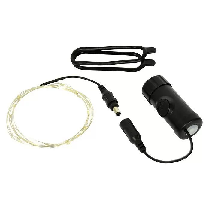 Dresco Fietsverlichtingsset Wiel/Frame - Led, Groen, geel, blauw, paars en wit, Zwart - Diagonaal zicht