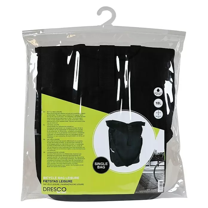 Dresco Fietstas Leisure 18 liter - l x b x h: 48 x 15 x 30 cm - Vooraanzicht