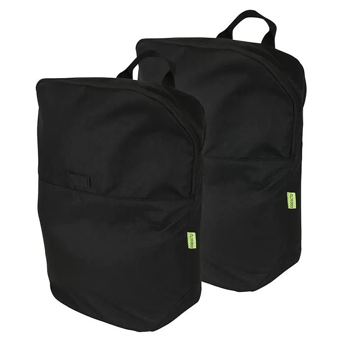 Dresco Fietstas dubbel Leisure 36 liter - l x b x h: 43 x 17 x 39 cm - Diagonaal zicht