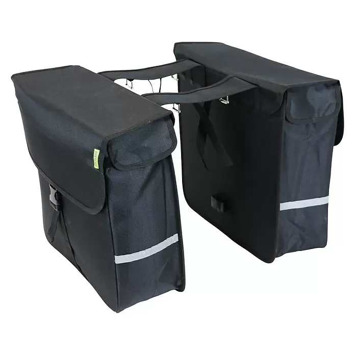 Dresco Fietstas dubbel Luxe Shopper 40 liter - l x b x h: 38 x 14 x 40 cm - Diagonaal zicht
