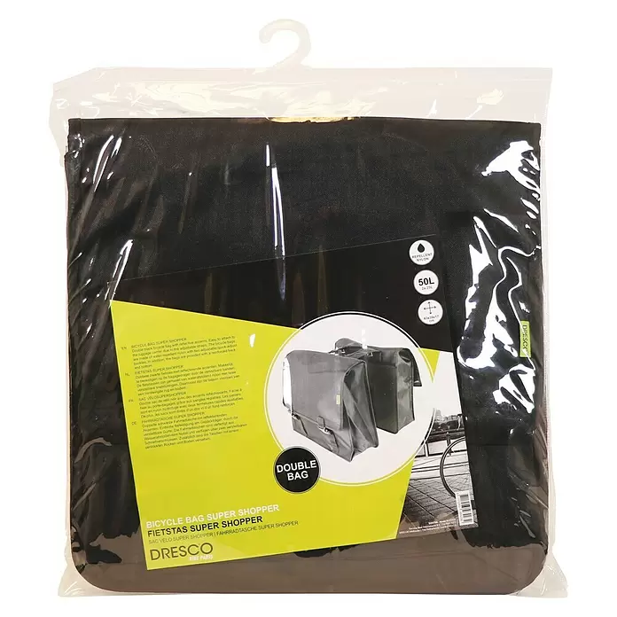 Dresco Fietstas dubbel Super Shopper 50 liter - l x b x h: 43 x 17 x 39 cm - Vooraanzicht