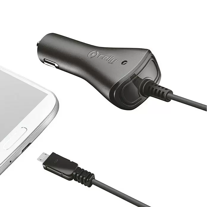Celly Autolader 1A Micro - Zwart - Toepassingsvoorbeeld