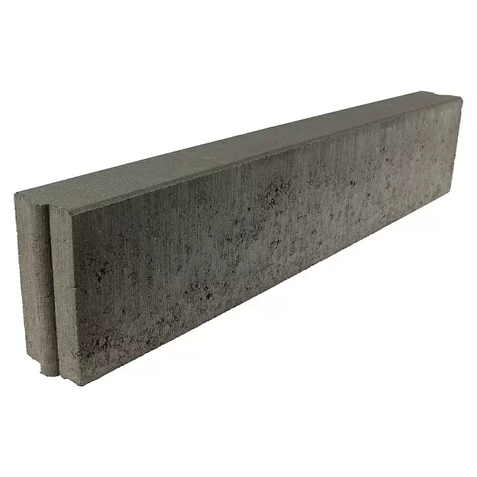 Opsluitband - 100 x 20 x 10 cm, Grijs, Beton - Diagonaal zicht
