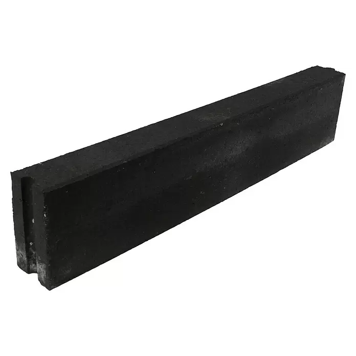 Opsluitband - 100 x 20 x 10 cm, Zwart, Beton - Diagonaal zicht