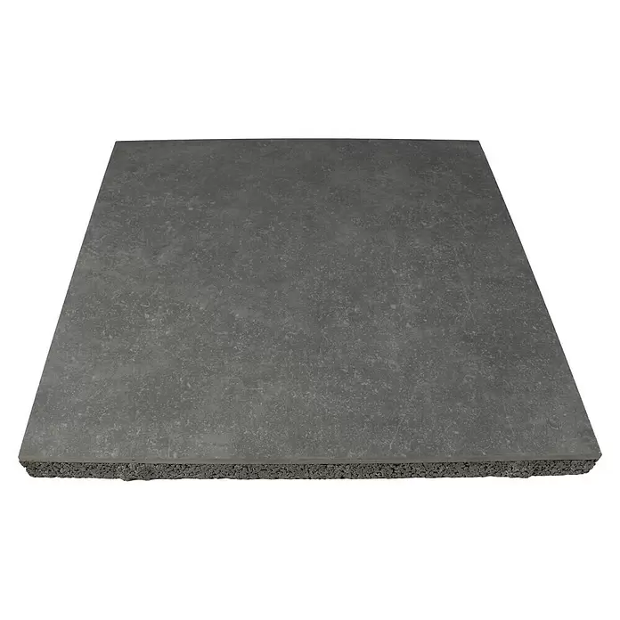 Terrastegel Superieur keramiek op beton - Grijs - Top-down weergave