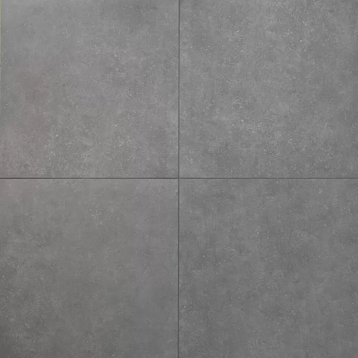 Terrastegel Superieur keramiek op beton - Grijs - Close-up