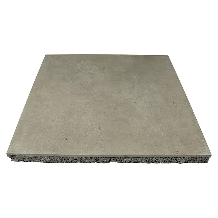 Terrastegel Superieur keramiek op beton - eVogue Beige - Top-down weergave