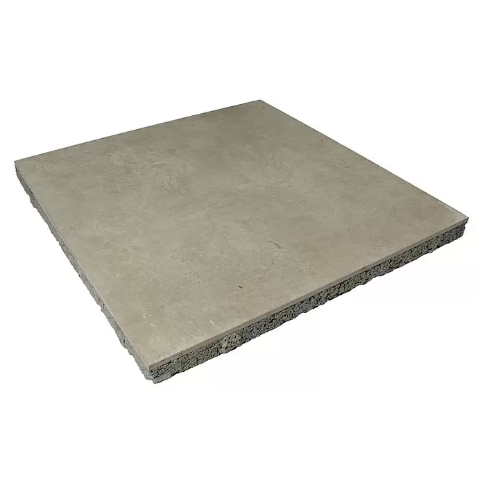 Terrastegel Superieur keramiek op beton - eVogue Beige - Diagonaal zicht