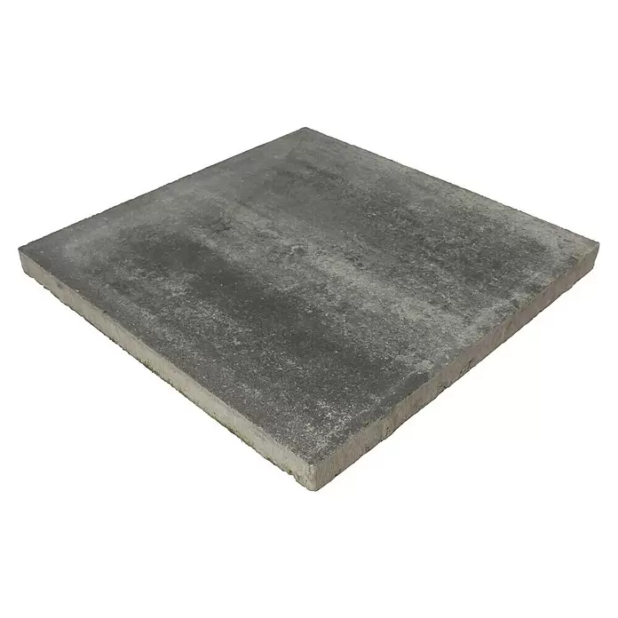 Terrastegel Premium beton - Grijs/Zwart - Diagonaal zicht
