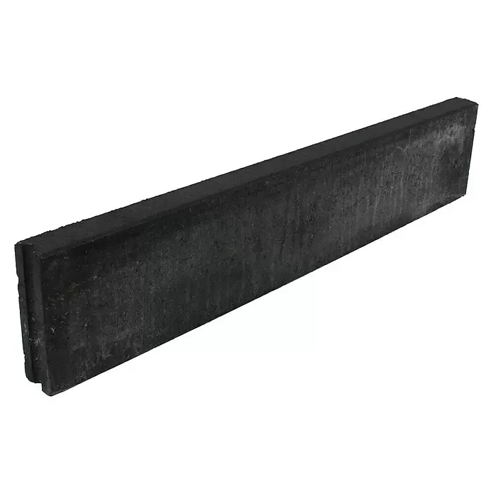 Opsluitband - 100 x 20 x 6 cm, Zwart, Beton - Diagonaal zicht
