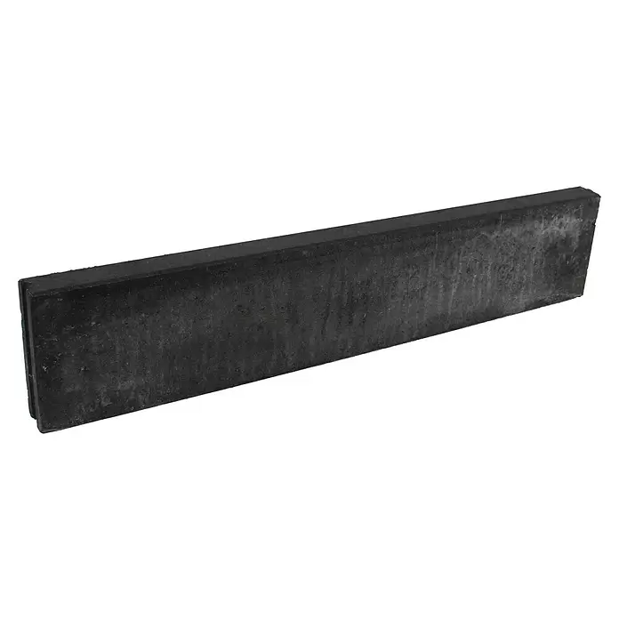 Opsluitband - 100 x 20 x 6 cm, Zwart, Beton - Diagonaal zicht