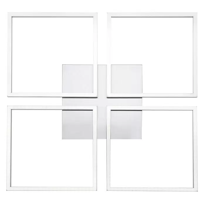 Paul Neuhaus LED-Deckenleuchte Inigo - 12 W, L x B x H: 30 x 30 x 6,5 cm, Silber, Nicht Dimmbar - Ansicht von unten