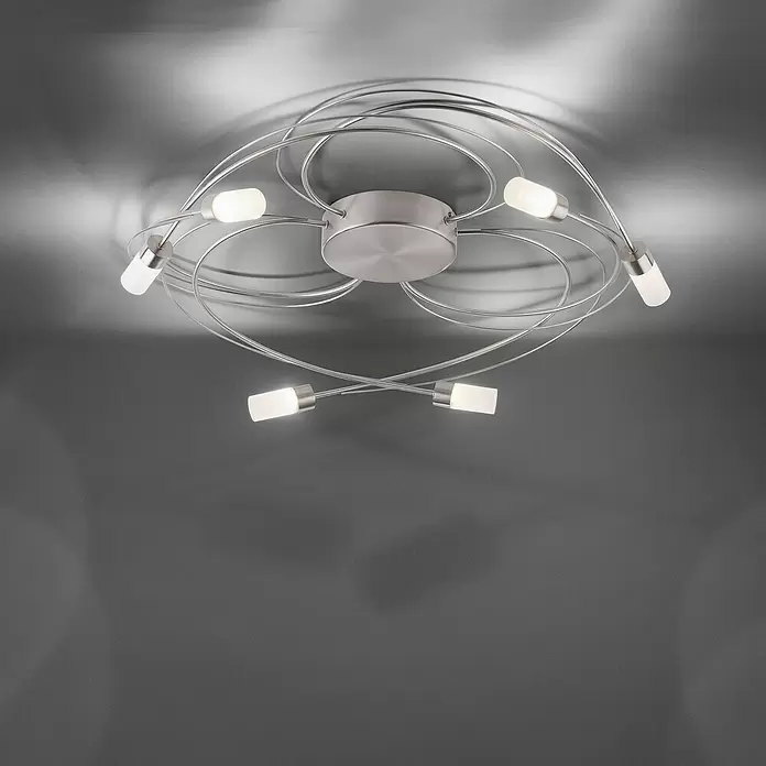 Paul Neuhaus LED-Deckenleuchte rund Nelia - 25 W, Chrom, Warmweiß - Stimmungsaufnahme