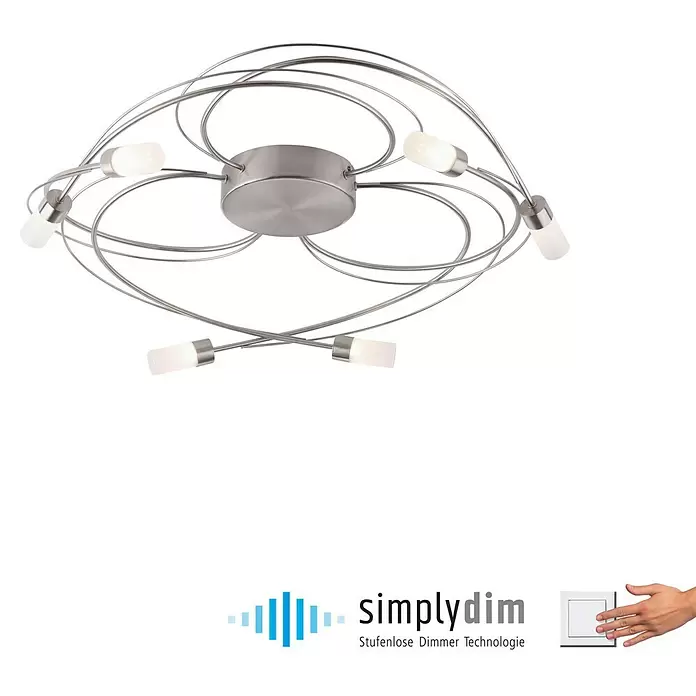 Paul Neuhaus LED-Deckenleuchte rund Nelia - 25 W, Chrom, Warmweiß - Anwendungsbeispiel