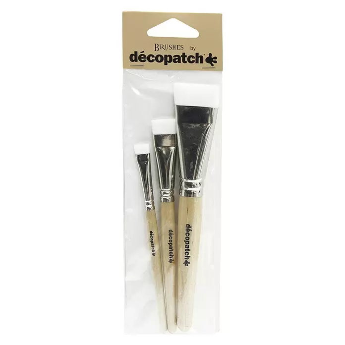 Décopatch Set de pinceles de manualidades Nylon - 3 ud. - Vista frontal