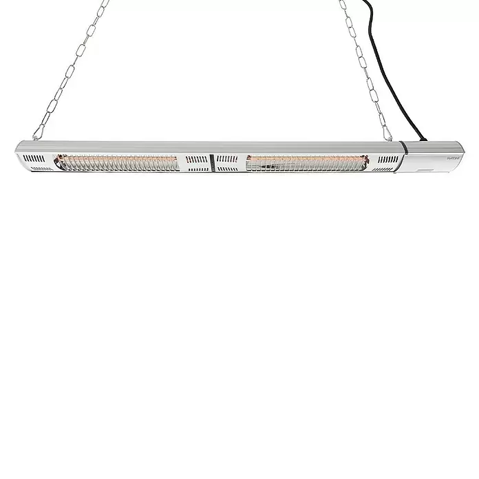 Sunred Halogen-Heizstrahler Royal Diamond - L x B: 102 x 12 cm, 3.000 W, Silbergrau - Detailaufnahme