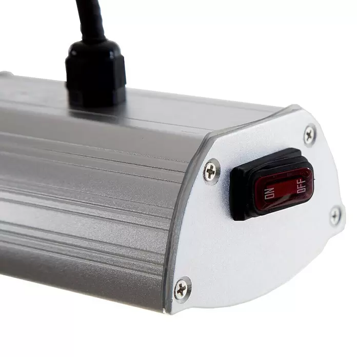 Sunred Halogen-Heizstrahler Royal Diamond - L x B: 102 x 12 cm, 3.000 W, Silbergrau - Detailaufnahme