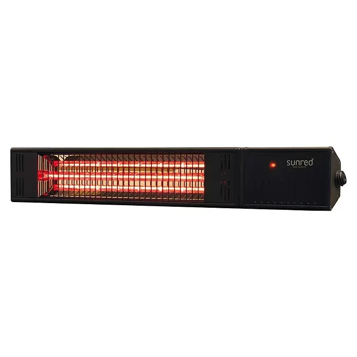Sunred Halogen-Heizstrahler Fortuna - Breite: 53 cm, 1.500 W, Schwarz - Vorderansicht