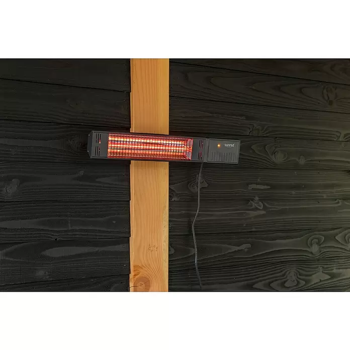 Sunred Halogen-Heizstrahler Fortuna - Breite: 53 cm, 1.500 W, Schwarz - Stimmungsaufnahme