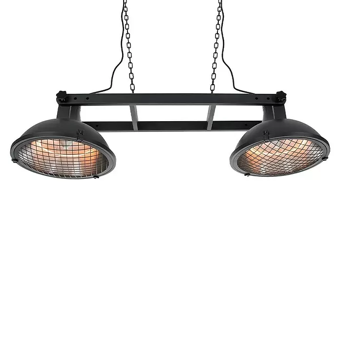 Sunred Halogen-Heizstrahler Indus - L x B: 132 x 42,5 cm, 3.000 W, Schwarz - Detailaufnahme