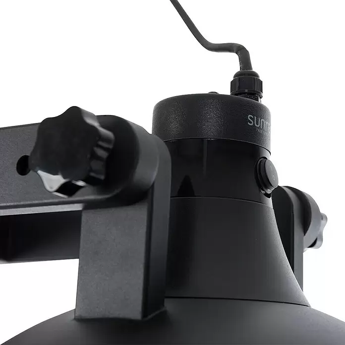 Sunred Halogen-Heizstrahler Indus - L x B: 132 x 42,5 cm, 3.000 W, Schwarz - Detailaufnahme