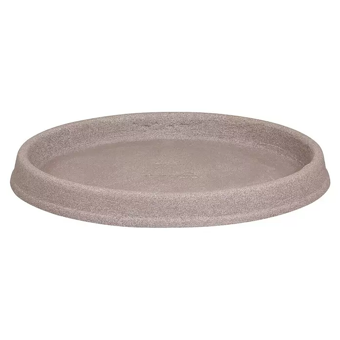 Geli Podložak za teglu za cvijeće - Vanjska dimenzija (ø x V): 38 x 3,5 cm, Plastika, Taupe - Dijagonalni pogled