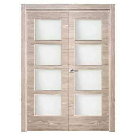 Puerta de doble hoja Roble Gris
