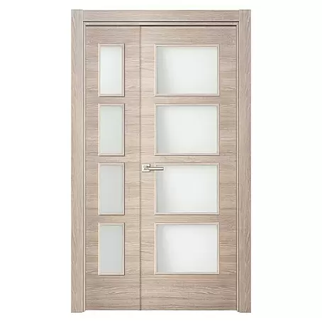 Puerta de doble hoja 1/2 Roble Gris