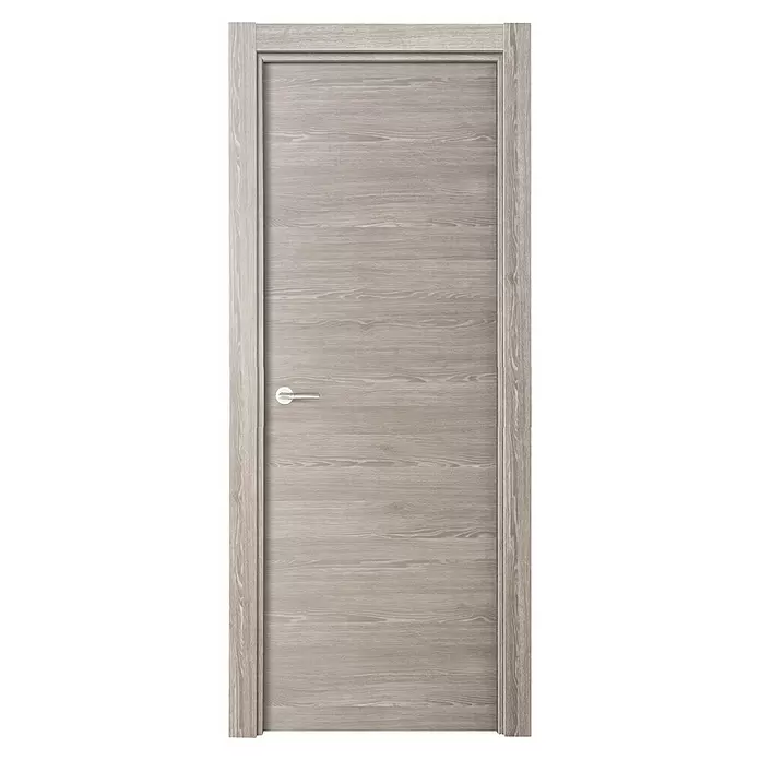 Solid Elements Puerta interior Roble Finlandés - 82,5 x 203 cm, Derecha, Roble oscuro, Macizo, Ciega - Vista frontal