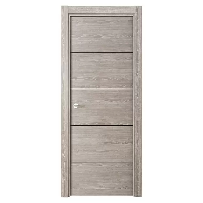 Puerta interior Roble Finlandés 400 - 62,5 x 203 cm, Derecha, Roble oscuro, Macizo - Vista frontal