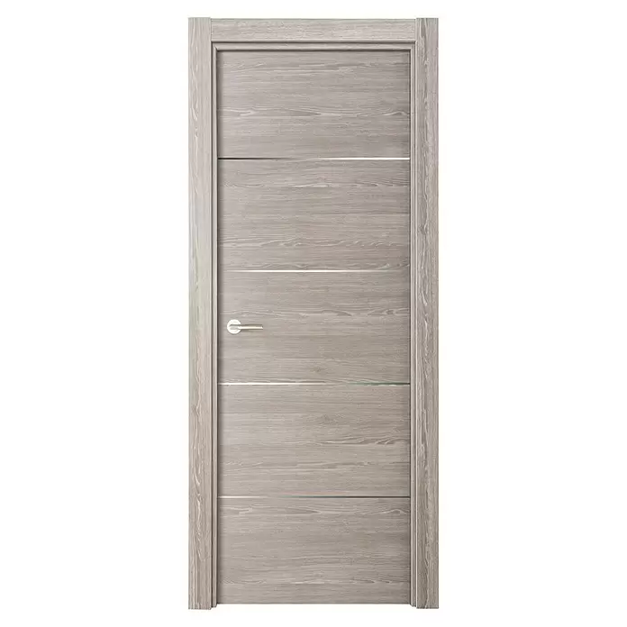 Puerta interior Roble Finlandés 400AL - 72,5 x 203 cm, Derecha, Roble oscuro, Macizo - Vista frontal