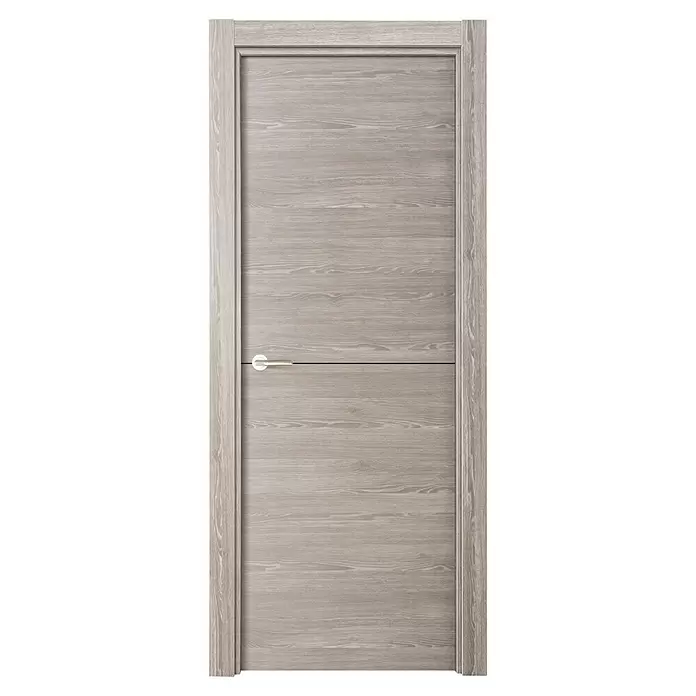 Puerta interior Roble Finlandés 100 - 62,5 x 203 cm, Derecha, Roble oscuro, Macizo - Vista frontal
