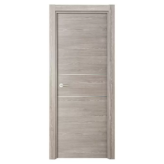 Puerta interior Roble Finlandés 200AL - 72,5 x 203 cm, Derecha, Roble oscuro, Macizo - Vista frontal