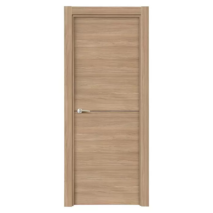 Puerta interior Roble Urban 100 - 82,5 x 203 cm, Derecha, Roble claro, Macizo - Vista frontal