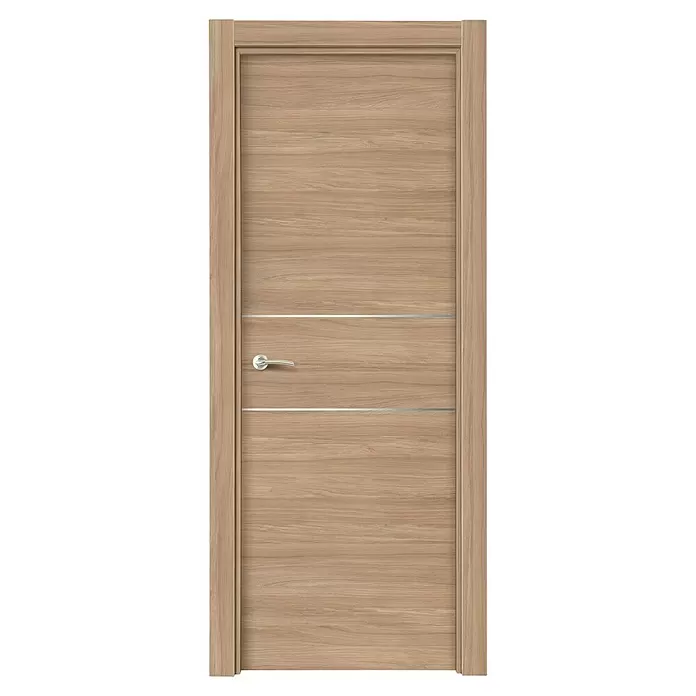 Puerta interior Roble Urban 200AL - 72,5 x 203 cm, Derecha, Roble claro, Macizo - Vista frontal