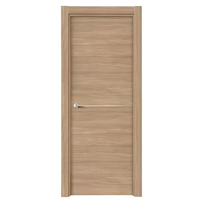 Puerta interior Roble Urban 100AL - 82,5 x 203 cm, Derecha, Roble claro, Macizo - Vista frontal