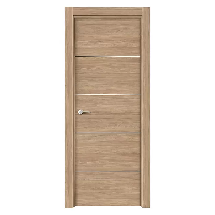 Puerta interior Roble Urban 400AL - 82,5 x 203 cm, Derecha, Roble claro, Macizo - Vista frontal