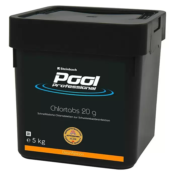 Steinbach Chlortabs - Inhalt: 5 kg - Diagonale Ansicht