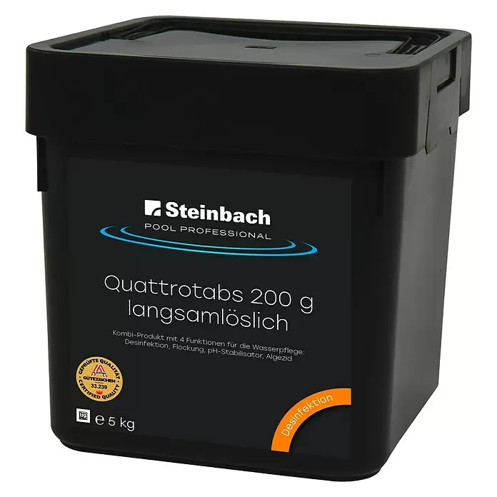 Steinbach Wasserpflegemittel Quattrotabs - 5 kg - Diagonale Ansicht