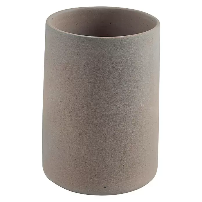 Spirella Gemma Vaso de encimera - Gres porcelánico, Tierra - Vista frontal