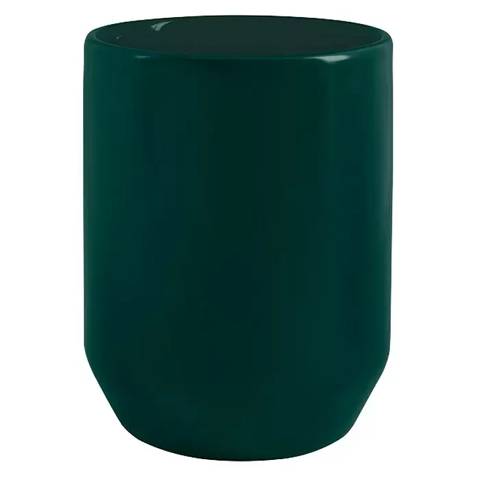 Spirella Jaro Vaso de encimera - Gres porcelánico, Verde oscuro - Vista frontal