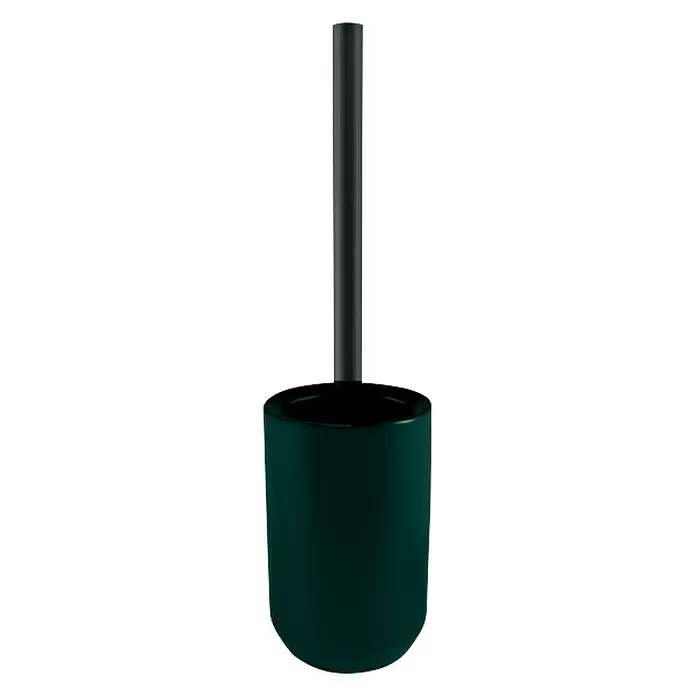 Spirella Jaro Escobillero de suelo - Gres porcelánico, Verde oscuro - Vista frontal