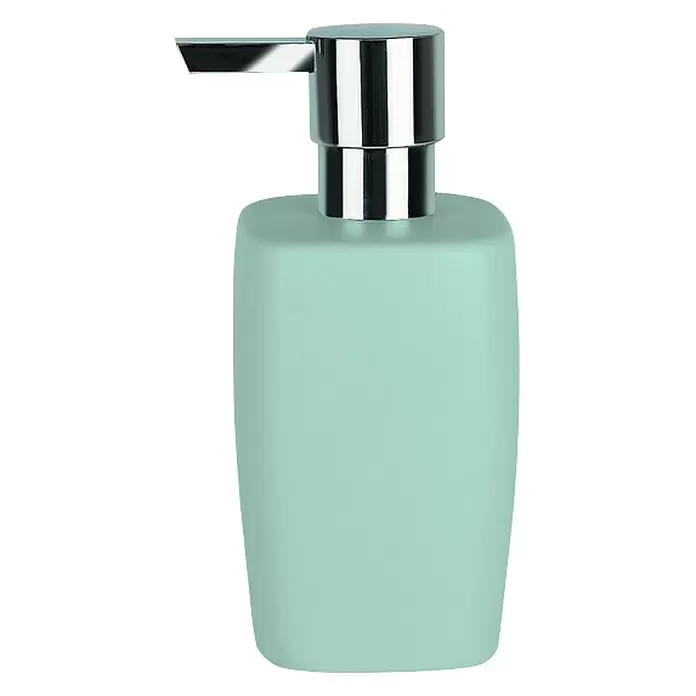 Spirella Retro Dispensador de jabón - Gres porcelánico, Verde pastel - Vista frontal