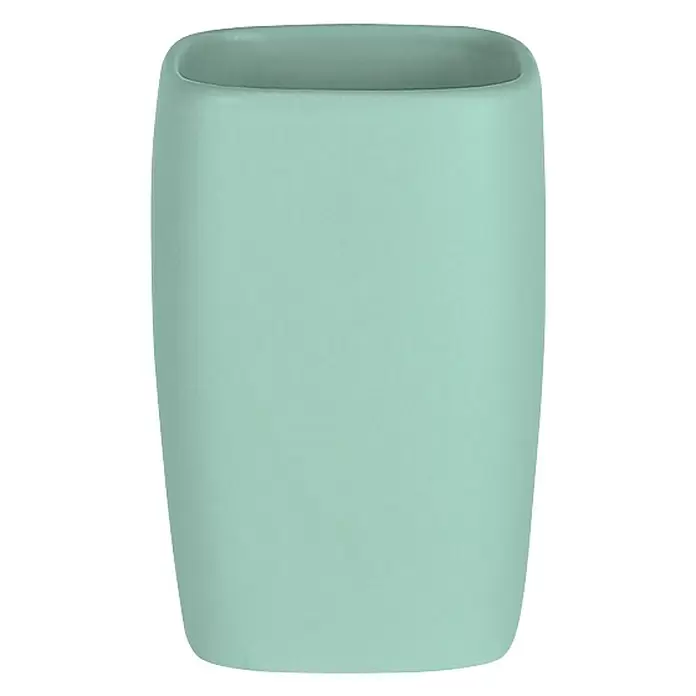 Spirella Retro Vaso de encimera - Gres porcelánico, Verde pastel - Vista frontal