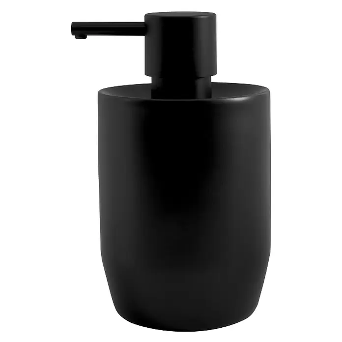 Spirella Jaro Dispensador de jabón - Gres porcelánico, Negro - Vista frontal