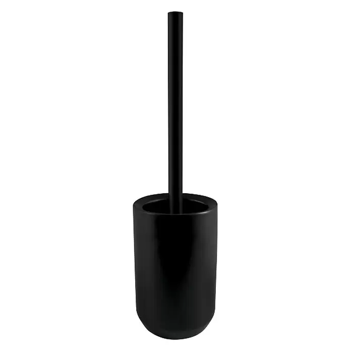 Spirella Jaro Escobillero de suelo - Gres porcelánico, Negro - Vista frontal