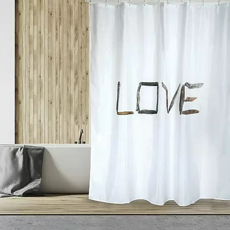 MSV  Cortina de baño textil Love