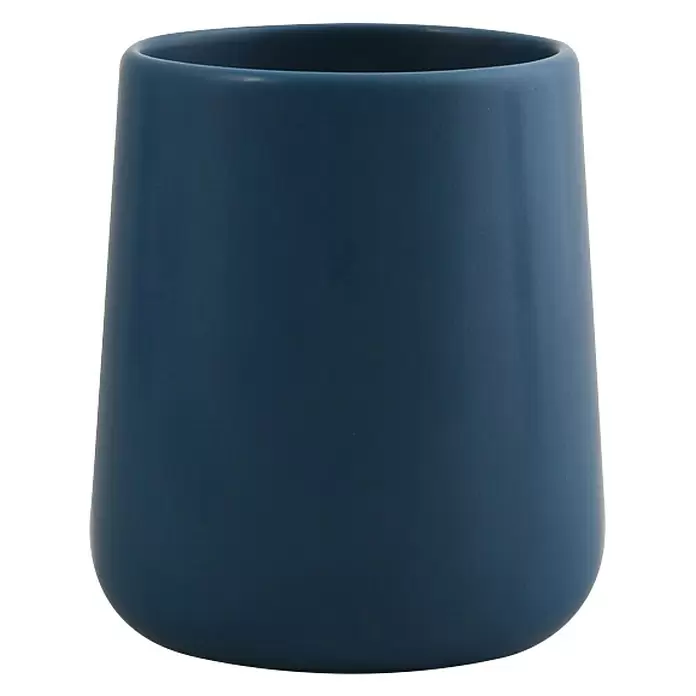 MSV Maonie Vaso de encimera - Cerámica, Azul oscuro - Vista frontal